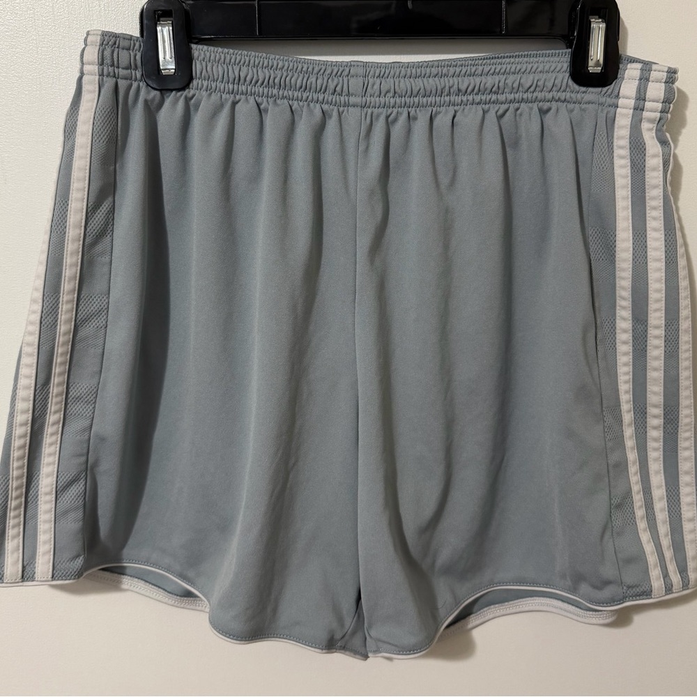 Adidas ClimaCool Blue Athletic Shorts Striped Lightweight Gym Running